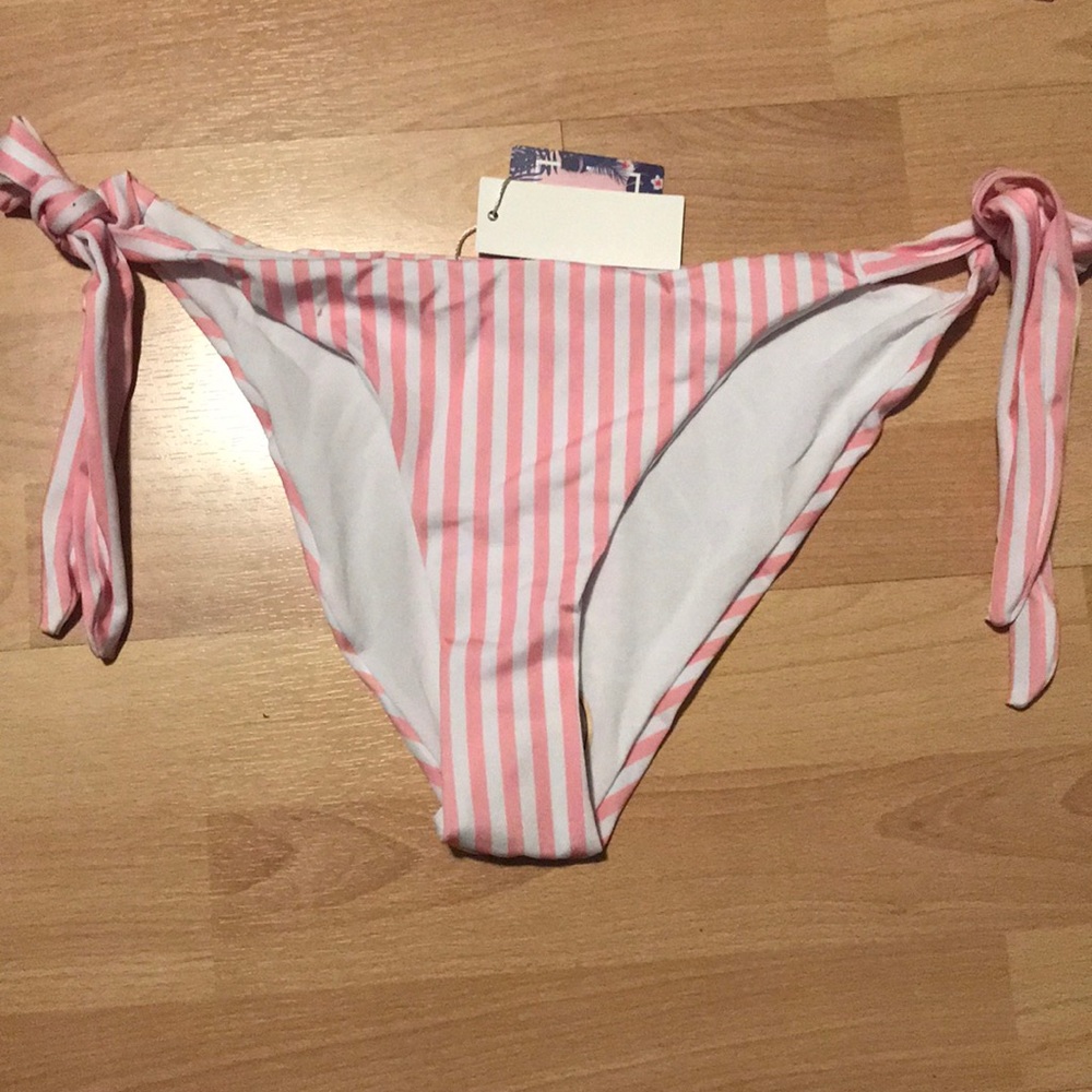 Pink and white Bikini top and bottom. - Picture 2 of 3